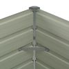 Raised Garden Bed Brown 39.4"x39.4"x30.3" Galvanized Steel - Brown