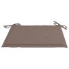 Garden Chair Cushions 2 pcs Taupe 15.7"x15.7"x1.2" Fabric - Taupe