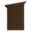 Garden Storage Shed Brown 76.4"x47.6"x71.3" Steel - Brown