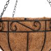 4 Pcs Metal Hanging Plant Basket,with Round Wire Plant Holder with Chain Porch Decor,Flower Pots Hanger Garden Decoration XH - Picture