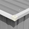 Garden Shed Gray 101.2"x306.7"x71.3" Galvanized steel - Grey