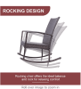 3 Piece Wicker Patio Furniture Sets;  Outdoor Wicker Rocking Chairs Patio Bistro Set;  Rattan Chairs Patio Furniture Set for Porch Lawn Poolside Backy