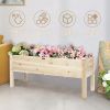 Raised Garden Beds Elevated Planter Box Wood For Vegetables Flowers Herbs - Wood - solid fir