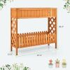 2-Tier Raised Garden Bed Elevated Wood Planter Box for Vegetable Flower Herb - Natural - Fir Wood