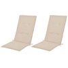 Garden Chair Cushions 2 pcs Cream 47.2"x19.7"x1.2" - Cream