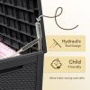 All Weather 100 Gallon Resin Deck Box - black - Resin