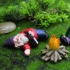 4Pcs Fairy Garden Gnomes My Little Friend Drunk Gnome Dwarfs Statue Gifts Decor - as photo shows