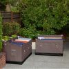 133 Gallon Poly Deck Box; Brown and Gray - brown - Polyester, plastic, PVC, steel