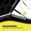 Outdoor Storage Box 120 Gallon Waterproof Deck Box for Furniture Outdoor Storage; Black - black - resin plastic