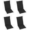 Garden Chair Cushions 4 pcs Black 47.2"x19.7"x1.2" - Black