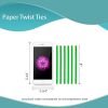 Pack of 2000 Green Paper Twist Ties 4' Long and 3/16' Green Twist Ties for Plastic Trash Bread Bags Paper Coated Ties Multi Function Strong Wire Ties