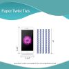 Pack of 2000 Blue Paper Twist Ties 4' Long and 3/16' Blue Stripes Twist Ties for Plastic Trash; Bread Bags Paper Coated Ties Multi Function Strong Wir