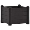 Garden Raised Bed PP Anthracite 16.9"x16.9"x13.8" - Anthracite