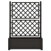 Garden Planter with Trellis 39.4"x16.9"x55.9" PP Anthracite - Anthracite