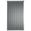 Garden Tool Shed Gray 63.4"x35"x63.4" Galvanized Steel - Gray