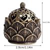 1pc Hollow Lotus Incense Burner Hollow Incense Serving Tea Table Ornament Mini Incense Burner - Large