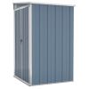 Wall-mounted Garden Shed Gray 46.5"x39.4"x70.1" Galvanized Steel - Gray