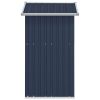Garden Shed Anthracite 49.6"x38.4"x69.7" Galvanized Steel - Anthracite
