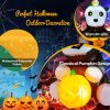 5 Feet Halloween Inflatable Unicorn Skeleton with Pumpkin Lantern - as show