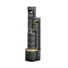 39.5inches Water Fountain with LED Lights for Home and Garden Decor - 39.5inches