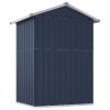 Garden Shed Anthracite 49.6"x38.4"x69.7" Galvanized Steel - Anthracite