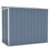 Wall-mounted Garden Shed Gray 46.5"x76.4"x70.1" Galvanized Steel - Gray
