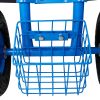 Rolling Garden Scooter Garden Cart Seat with Wheels and Tool Tray; 360 Swivel Seat; Blue - as Pic