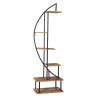 Artisasset 6th Floor Half Moon Ironwood Suitable For Garden Balcony Patio Lawn Home Decoration Plant Stand Flower Pot Stand Iron Flower Stand Black -