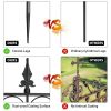 Garden fence; rust-proof metal wire fence; outdoor landscape decoration edge; black folding iron wire fence; flower bed animal dog fence - as Pic