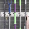Wall-mounted Mop Holder Hanger with 5 Positions  - white