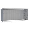 Wall-mounted Garden Shed Gray 46.5"x150.4"x70.1" Galvanized Steel - Gray