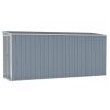 Wall-mounted Garden Shed Gray 46.5"x150.4"x70.1" Galvanized Steel - Gray