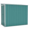 Wall-mounted Garden Shed Green 46.5"x76.4"x70.1" Galvanized Steel - Green