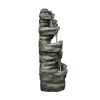 32.6inches Rock Water Fountain with Led Lights - 32.6inches