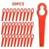 30pcs Plastic Grass Trimming Blade Lawn Mower Blade Cordless Trimmer Garden Tool Lawn Mower Trimmer Trimmer Accessories - Green