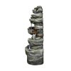 32.6inches Rock Water Fountain with Led Lights - 32.6inches