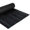 Garden Weed Barrier Fabric For Flower Bed Underlayment Ground Cover - Black - 4ft x 100ft