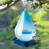 Outdoor hanging bird water feeder Garden hummingbird feeder - Blue - 16*16*19cm