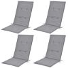 Garden Chair Cushions 4 pcs Gray 47.2"x19.7"x1.2" - Grey