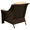 Outdoor Patio Garden Wicker Club Chair with Cushions; Set of 2; Beige - as Pic