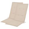 Garden Chair Cushions 2 pcs Cream 47.2"x19.7"x1.2" - Cream