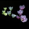 LED Magnolia Flower Stake Light Solar Energy Rechargeable for Outdoor Garden - White