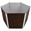 Garden Raised Bed Brown 50.8"x50.8"x30.3" Galvanized Steel - Brown