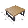 Aluminum Outdoor Patio Furniture Set;  Modern Patio Conversation Set of 7;  Outdoor Sectional Metal Sofa with 5 Inch Cushion and Coffee Table for Balc
