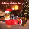 5 Feet Inflatable Christmas Dog with LED Lights - as show
