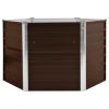 Garden Raised Bed Brown 50.8"x50.8"x30.3" Galvanized Steel - Brown