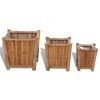 Raised Bed Set 3 Pieces Bamboo with Nylon Lining - Brown
