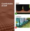 Heavy Duty Widen Garden Kneeler and Seat Bench Folding Garden Workseat with EVA Foam Kneeling Pad and Dual Pouch - KM4008-DB