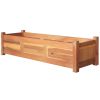 Garden Raised Beds 2 pcs Acacia Wood 39.4"x11.8"x9.8" - Brown
