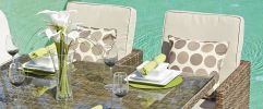 Direct Wicker 9-Piece Outdoor PE Rattan Wicker Patio Dining Table Set Garden Outdoor Patio Furniture Set - brown